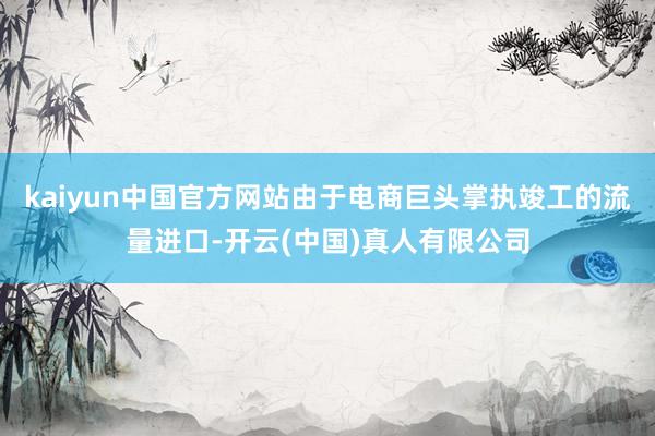 kaiyun中国官方网站由于电商巨头掌执竣工的流量进口-开云(中国)真人有限公司