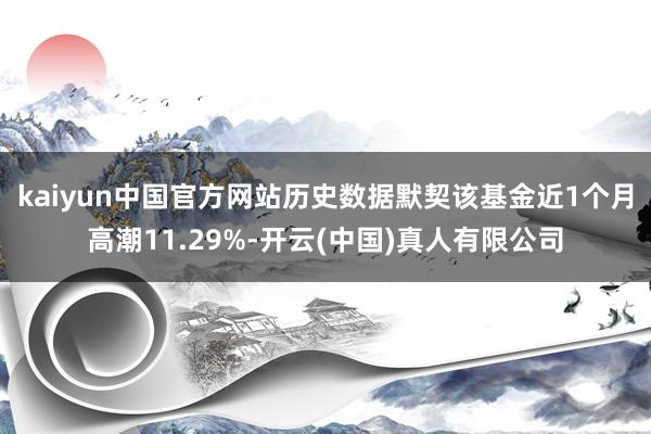 kaiyun中国官方网站历史数据默契该基金近1个月高潮11.29%-开云(中国)真人有限公司