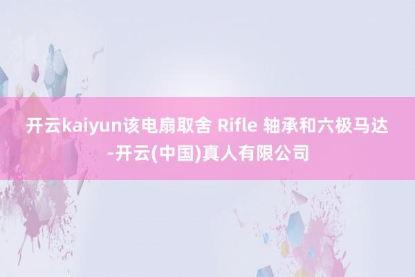 开云kaiyun该电扇取舍 Rifle 轴承和六极马达-开云(中国)真人有限公司