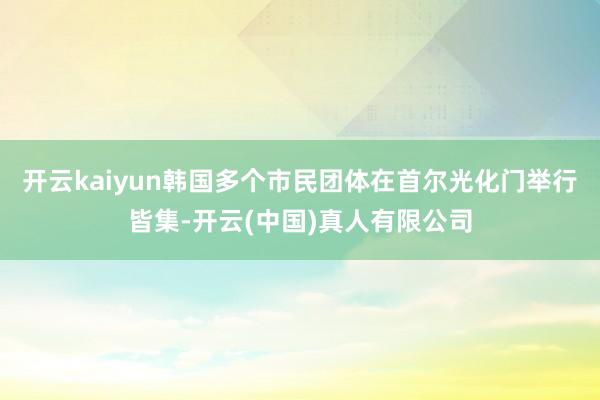 开云kaiyun韩国多个市民团体在首尔光化门举行皆集-开云(中国)真人有限公司