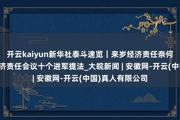 开云kaiyun新华社泰斗速览｜来岁经济责任奈何干？读懂中央经济责任会议十个进军提法_大皖新闻 | 安徽网-开云(中国)真人有限公司