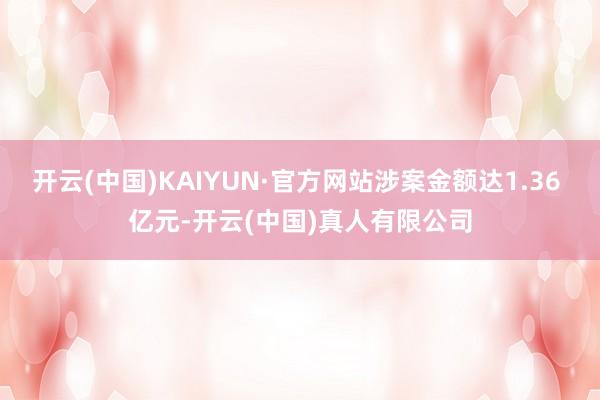开云(中国)KAIYUN·官方网站涉案金额达1.36 亿元-开云(中国)真人有限公司