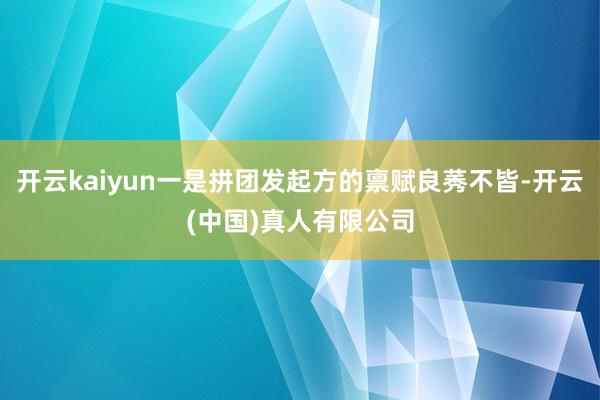 开云kaiyun一是拼团发起方的禀赋良莠不皆-开云(中国)真人有限公司
